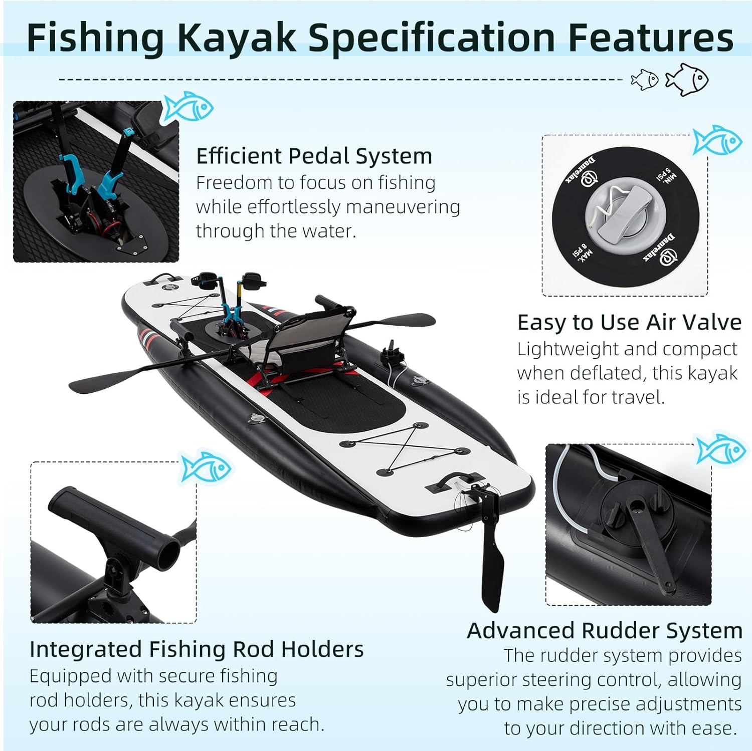 Kayak Inflable de Pesca de PVC - Fishing Kayak Inflatable reseña y precio
